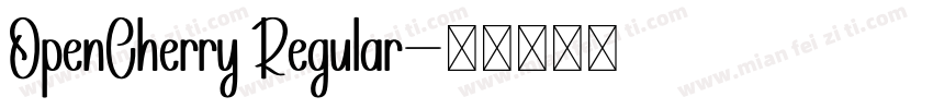 OpenCherry Regular字体转换